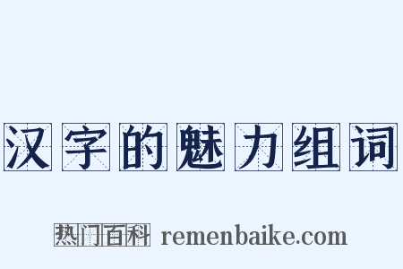 汉字的魅力组词是什么意思的图片